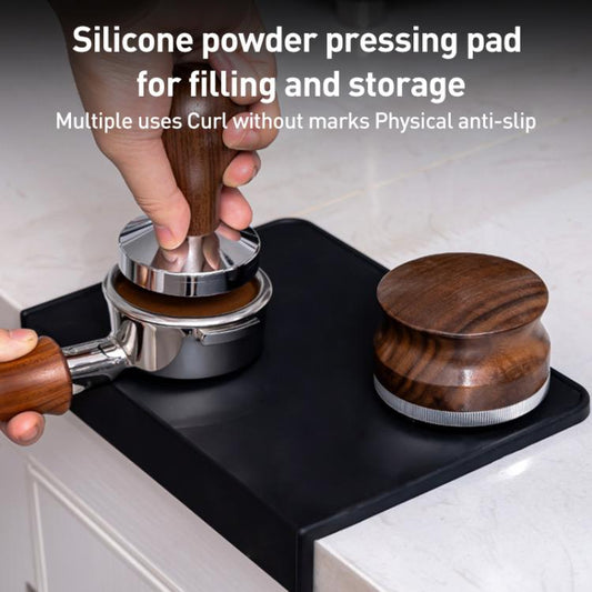 Silicone Coffee Pad Press Tool Espresso Tamper Mat Roud Pad(Black) - Coffee Machine Parts by buy2fix | Online Shopping UK | buy2fix