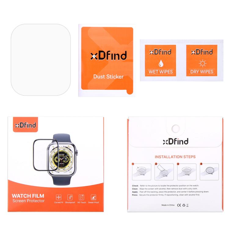 For Apple Watch Series 9 / 8 / 7 45mm 5pcs xDfind Soft Hydrogel Film Full Cover Front Protector - Screen Protector by xDfind | Online Shopping UK | buy2fix