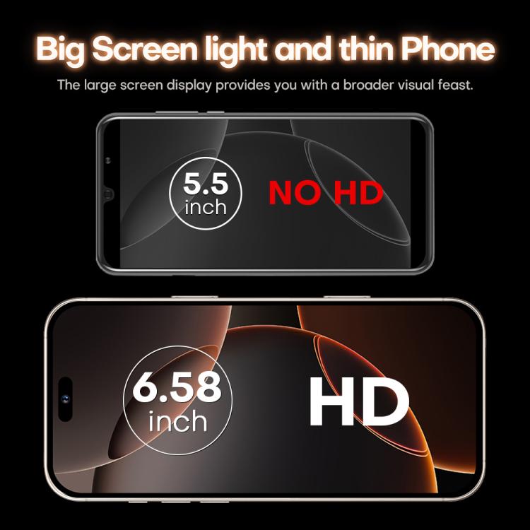I16 Pro Max / PDQ6, 4GB+64GB, 6.58 inch Android 10 MTK6739 Quad Core, Network: 4G, Dual SIM, Plug:EU Plug(Gold) - by buy2fix | Online Shopping UK | buy2fix