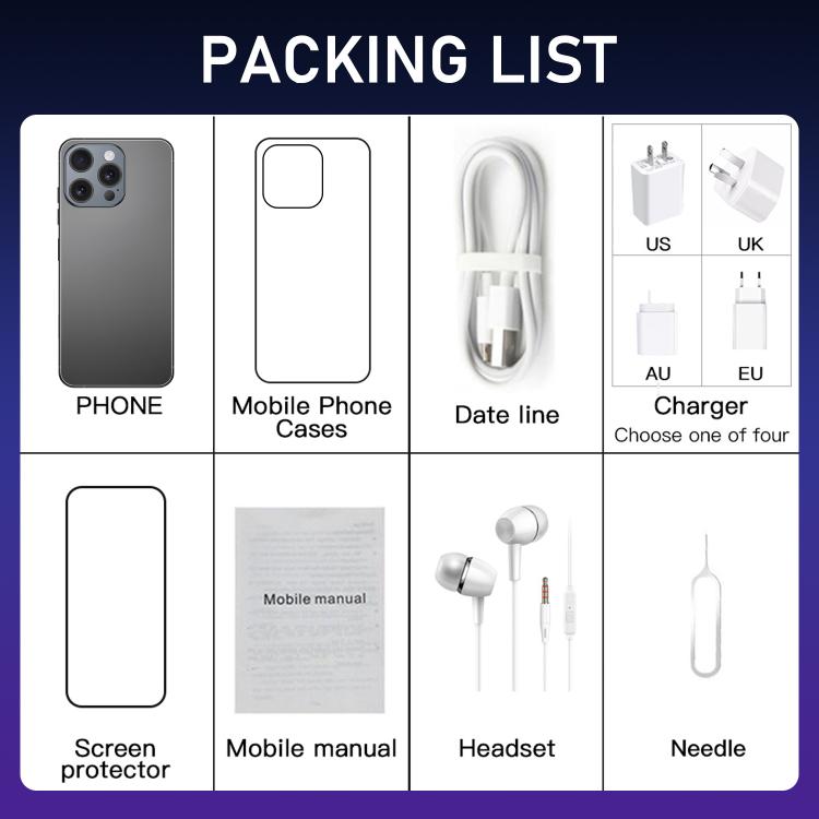 I16 Pro Max / RAi3, 3GB+64GB, 6.56 inch Android 10 MTK6739 Quad Core, Network: 4G, Dual SIM, Plug:EU Plug(Black) - by buy2fix | Online Shopping UK | buy2fix