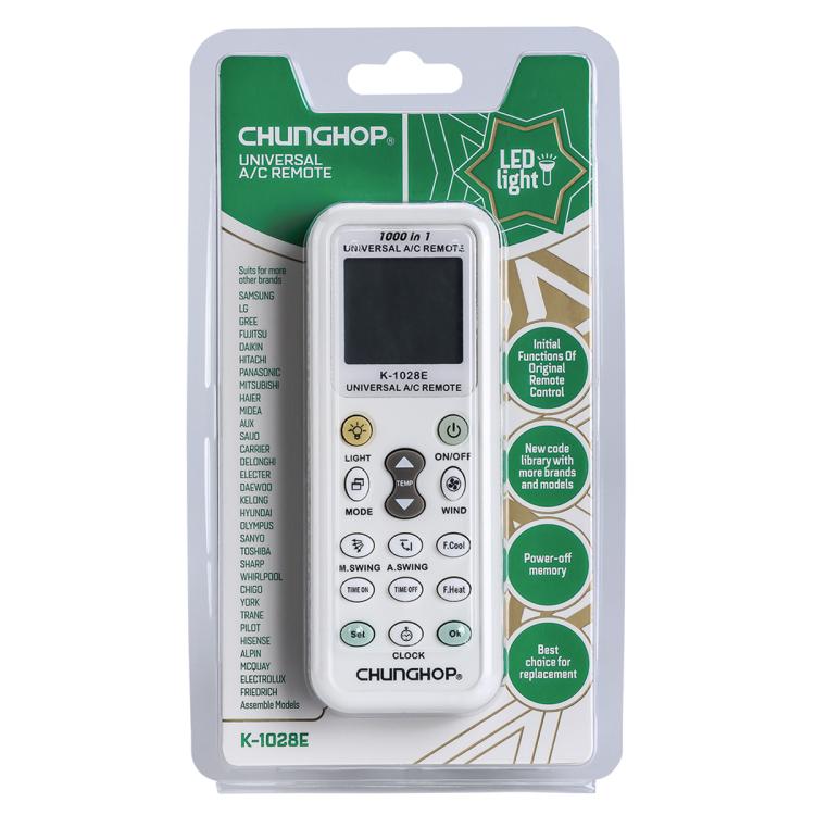 CHUNGHOP K-1028E Universal Air Conditioner Remote Control with Torch - Air-Conditioner by CHUNGHOP | Online Shopping UK | buy2fix