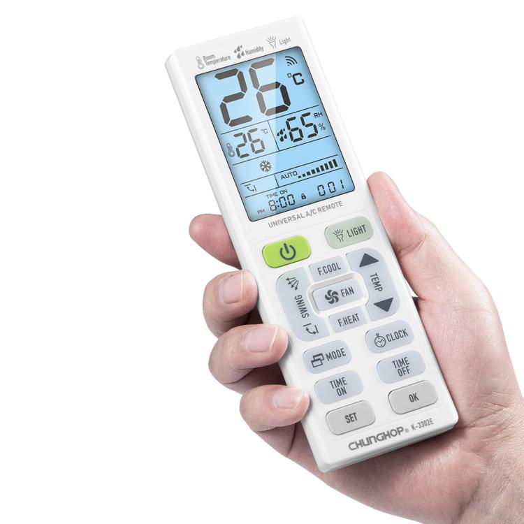 CHUNGHOP K-3302E Universal Air Conditioner Remote Control with Torch and LCD backlight - Air-Conditioner by CHUNGHOP | Online Shopping UK | buy2fix