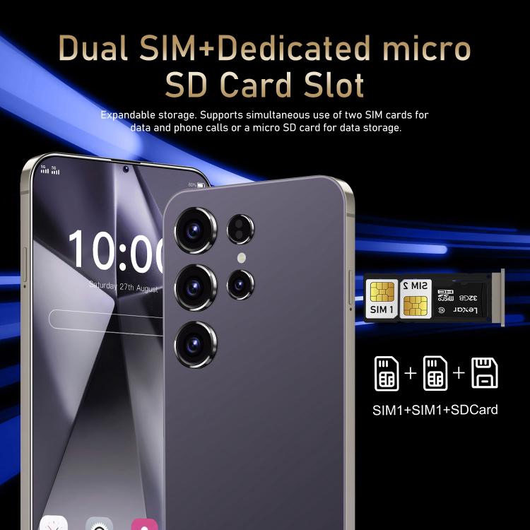 S24 Ultra / ZKU213, 2GB+16GB, 6.56 inch Android 8.1 MTK6580A Quad Core, Network: 3G, Dual SIM, Plug:EU Plug(Grey) - by buy2fix | Online Shopping UK | buy2fix