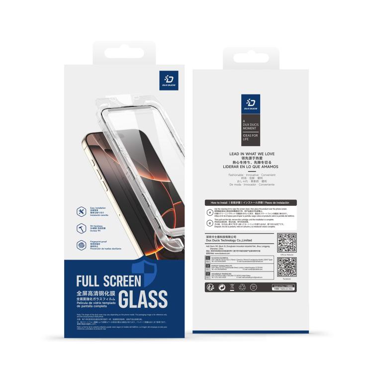 For iPhone 16 Pro Max DUX DUCIS Roga Series 2.5D HD Fully Transparent Tempered Screen Protector with Dust Removal Quick-Attach Box - iPhone 16 Pro Max Tempered Glass by DUX DUCIS | Online Shopping UK | buy2fix