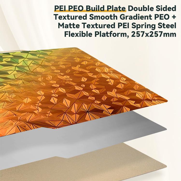 3D Printing Build Plate 257mm For Bambu Lab A1 Printer Platform, Style:PEI Coating + PEO Chameleon - Parts by buy2fix | Online Shopping UK | buy2fix