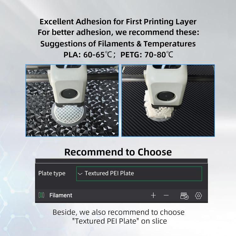 3D Printing Build Plate 257mm For Bambu Lab A1 Printer Platform, Style:PEI Film + PEO Diamond Film - Parts by buy2fix | Online Shopping UK | buy2fix
