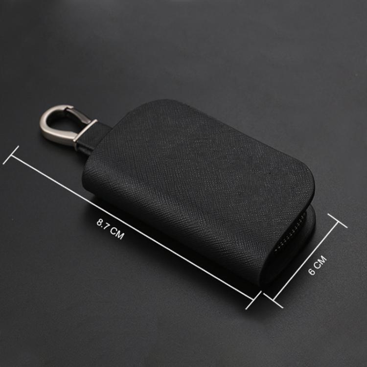 Universal Car Key Case Car Key Cowhide Leather Protective Cover(Black) - Car Key Cases by buy2fix | Online Shopping UK | buy2fix
