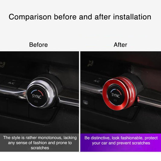 For Mazda Axela CX-30 2020-2022 2pcs Multimedia / Central Control Knob Metal Decorative Ring(Black) - Decoration Rings by buy2fix | Online Shopping UK | buy2fix
