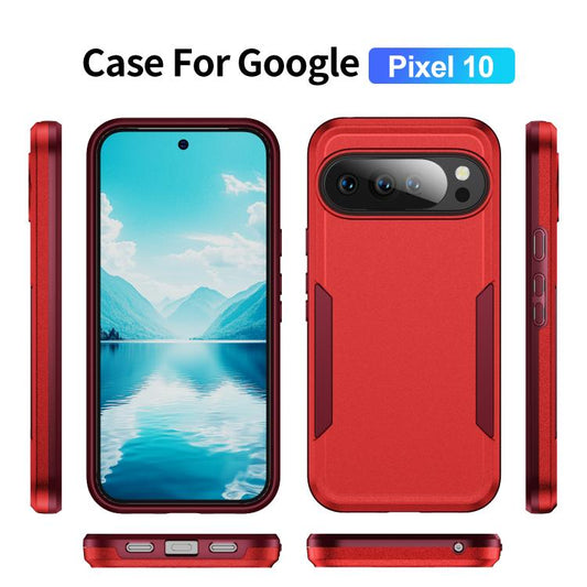 For Google Pixel 10 Pioneer Armor Heavy Duty PC + TPU Phone Case(Red+Rose Red) - Google Cases by buy2fix | Online Shopping UK | buy2fix