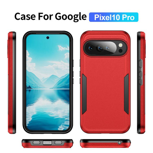 For Google Pixel 10 Pro Pioneer Armor Heavy Duty PC + TPU Phone Case(Red+Black) - Google Cases by buy2fix | Online Shopping UK | buy2fix