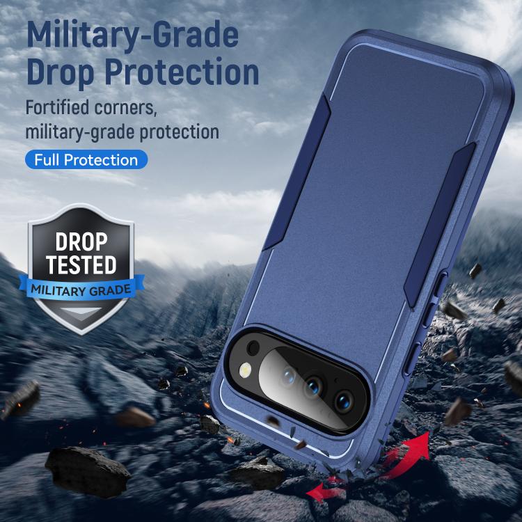 For Google Pixel 10 Pro Pioneer Armor Heavy Duty PC + TPU Phone Case(Blue) - Google Cases by buy2fix | Online Shopping UK | buy2fix