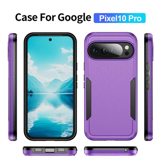 For Google Pixel 10 Pro Pioneer Armor Heavy Duty PC + TPU Phone Case(Purple+Black) - Google Cases by buy2fix | Online Shopping UK | buy2fix