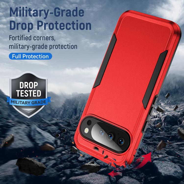For Google Pixel 10 Pro XL Pioneer Armor Heavy Duty PC + TPU Phone Case(Red+Black) - Google Cases by buy2fix | Online Shopping UK | buy2fix