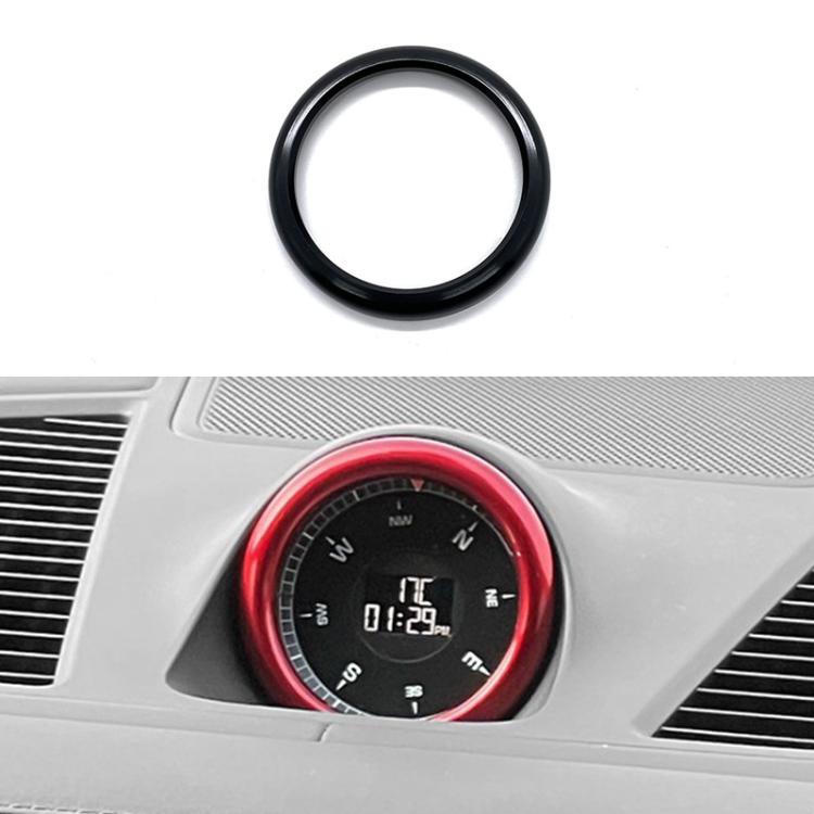 For Porsche Macan / Cayenne / Panamera 911 718 Car Compass Stopwatch Decorative Ring Cover(Black) - Decoration Rings by buy2fix | Online Shopping UK | buy2fix