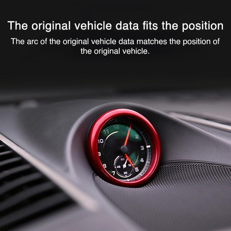 For Porsche Macan / Cayenne / Panamera 911 718 Car Compass Stopwatch Decorative Ring Cover(Black) - Decoration Rings by buy2fix | Online Shopping UK | buy2fix