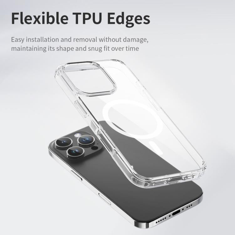 For iPhone 16 Plus ROCK JingDun Series Clear MagSafe PC Hybrid TPU Phone Case(Transparent) - iPhone 16 Plus Cases by ROCK | Online Shopping UK | buy2fix