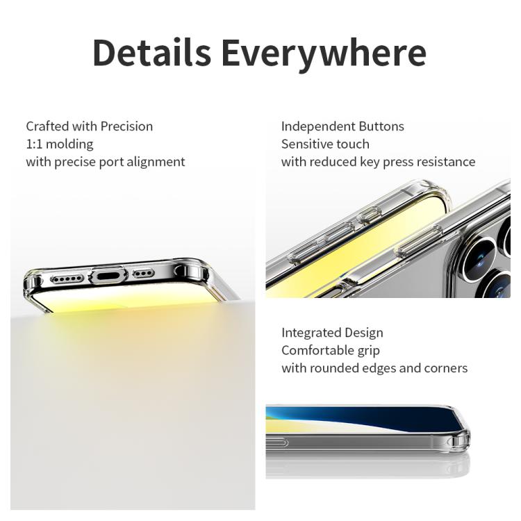 For iPhone 16 Plus ROCK JingDun Series Clear MagSafe PC Hybrid TPU Phone Case(Transparent) - iPhone 16 Plus Cases by ROCK | Online Shopping UK | buy2fix