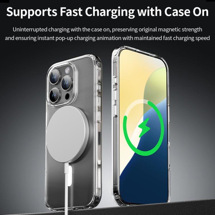 For iPhone 16 Plus ROCK JingDun Series Clear MagSafe PC Hybrid TPU Phone Case(Transparent) - iPhone 16 Plus Cases by ROCK | Online Shopping UK | buy2fix