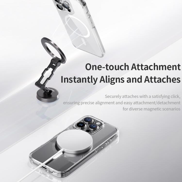 For iPhone 16 Plus ROCK JingDun Series Clear MagSafe PC Hybrid TPU Phone Case(Transparent) - iPhone 16 Plus Cases by ROCK | Online Shopping UK | buy2fix