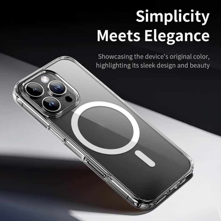 For iPhone 16 Plus ROCK JingDun Series Clear MagSafe PC Hybrid TPU Phone Case(Transparent) - iPhone 16 Plus Cases by ROCK | Online Shopping UK | buy2fix