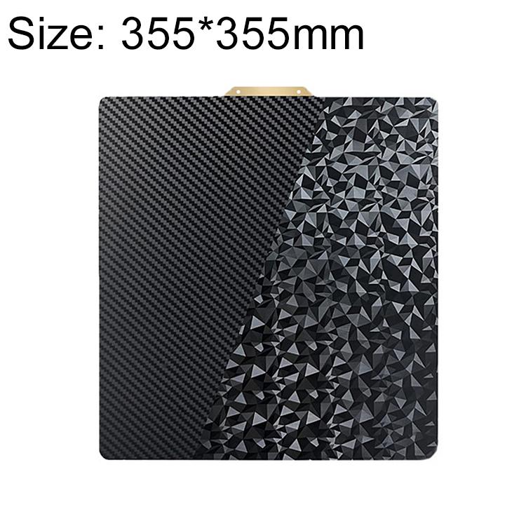 PET Carbon Fiber PEO Diamond Film Double-Sided 3D Printer Build Plate, Size:355x355mm - Parts by buy2fix | Online Shopping UK | buy2fix