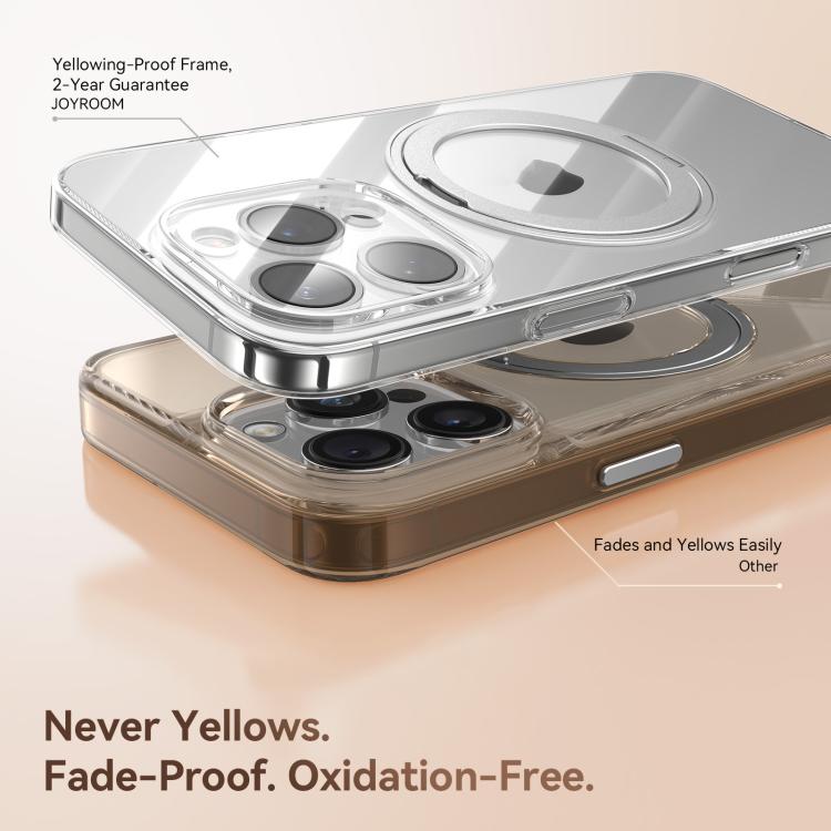For iPhone 16 Pro JOYROOM JR-16JL6 Ultra-Thin Magnetic Phone Case with 360 Rotatable Ring(Silver) - iPhone 16 Pro Cases by JOYROOM | Online Shopping UK | buy2fix