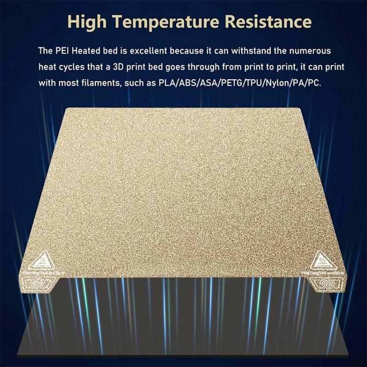 3D Printer Build Plate Spring Steel Sheet For Creality K2 Plus, Style:Gold / Single-sided PEI Coating - Parts by buy2fix | Online Shopping UK | buy2fix