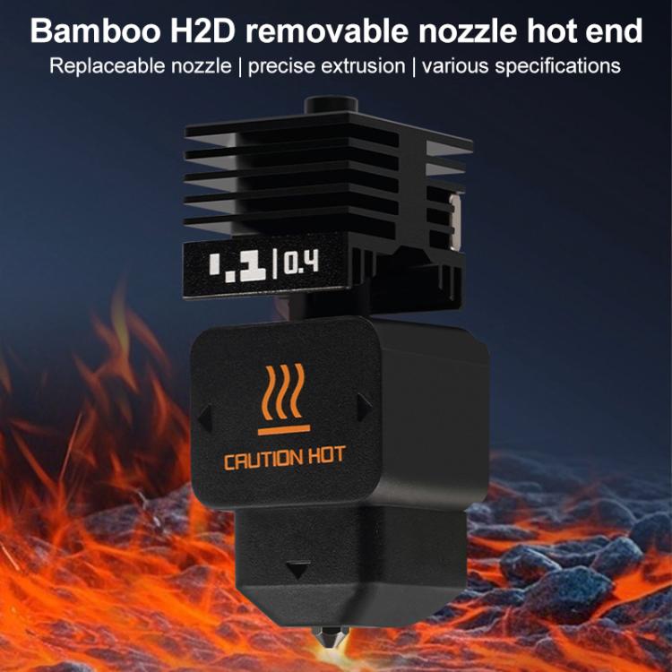 3D Printer Removable Nozzle Hot End For Bambu Lab H2D, Style:0.2mm Stainless Steel - Parts by buy2fix | Online Shopping UK | buy2fix