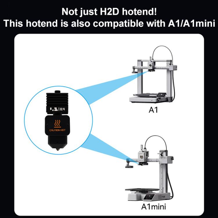 3D Printer Removable Nozzle Hot End For Bambu Lab H2D, Style:0.2mm Stainless Steel - Parts by buy2fix | Online Shopping UK | buy2fix