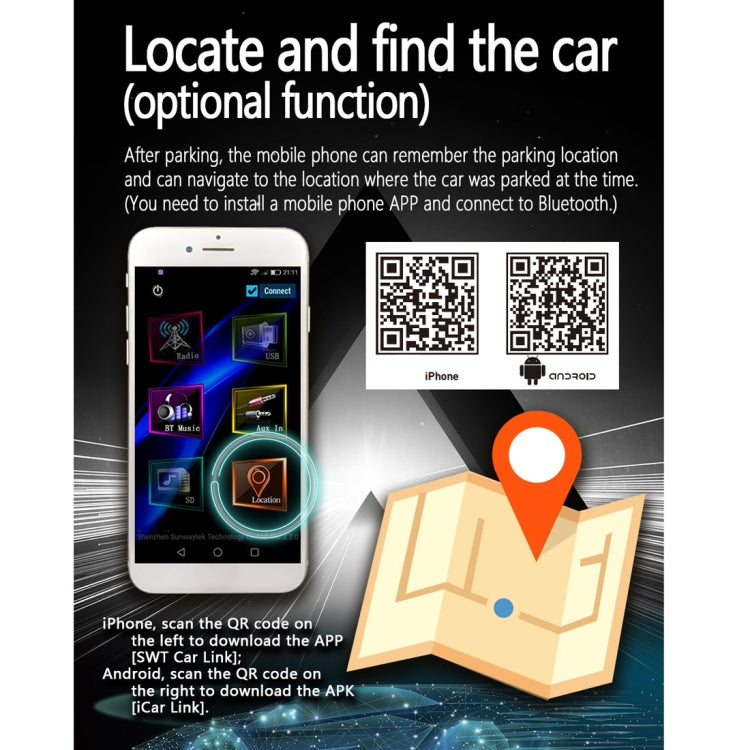 SWM-80A DC12V Car MP3 Support FM / AM & Bluetooth & Mobile Phone Voice Assistant - Car MP3 & MP4 & MP5 by buy2fix | Online Shopping UK | buy2fix
