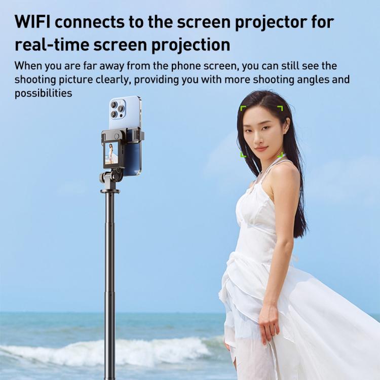 FUNSNAP CL07 Smart Screen-casting Selfie Stick Anti-shake Tripod(Black) - Selfie Sticks by FUNSNAP | Online Shopping UK | buy2fix