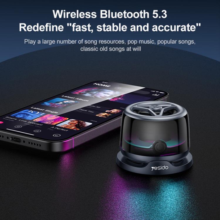 Yesido YSW32 3W RGB Magnetic Mini Wireless Speaker(Black) - Mini Speaker by Yesido | Online Shopping UK | buy2fix