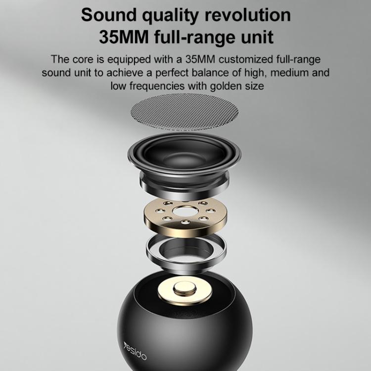 Yesido YSW33 3W Aluminum Alloy Mini Wireless Speaker(Black) - Mini Speaker by Yesido | Online Shopping UK | buy2fix