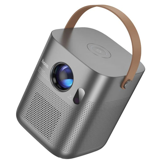 hoco DT4 1280x720P 190ANSI Smart Full Autofocus Projector Android Version, UK Plug(Metal Grey) - Mini Projector by hoco | Online Shopping UK | buy2fix