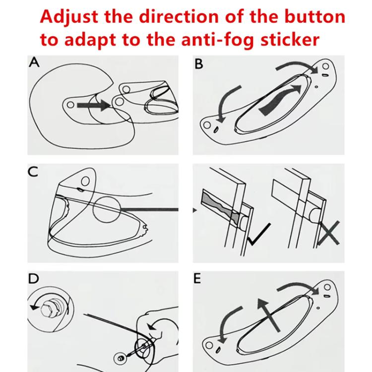 SOMAN Visor Anti-fog Shield Helmet Lens Film, Style:301 For Z7-GT-AIR - Others by SOMAN | Online Shopping UK | buy2fix