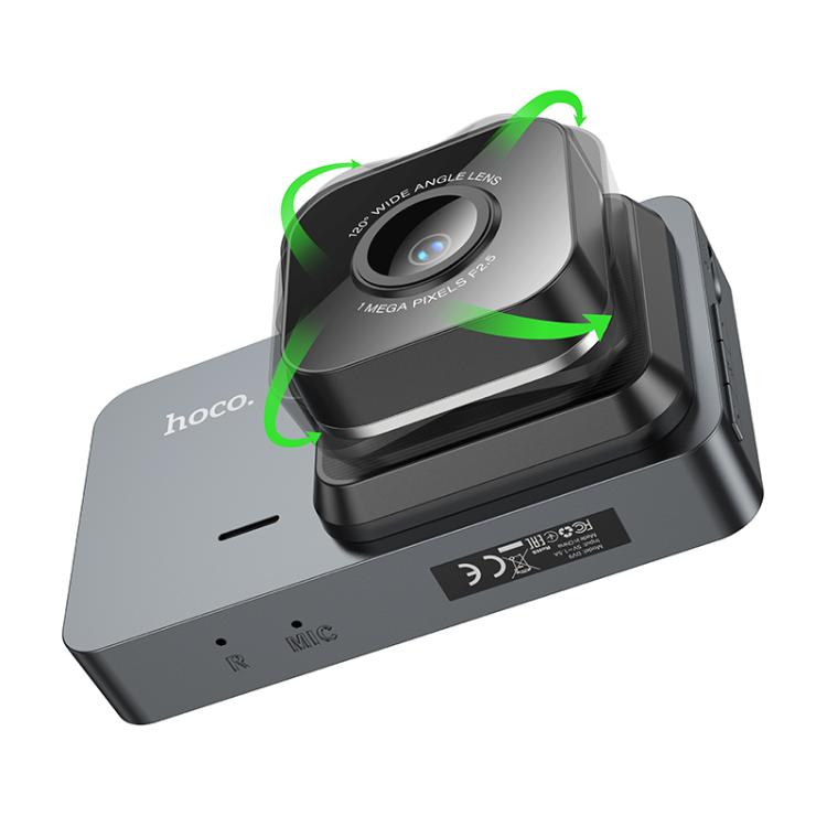 hoco DV9 720P 3 inch IPS HD Screen Display Driving Recorder(Metal Grey) - Car DVRs by hoco | Online Shopping UK | buy2fix