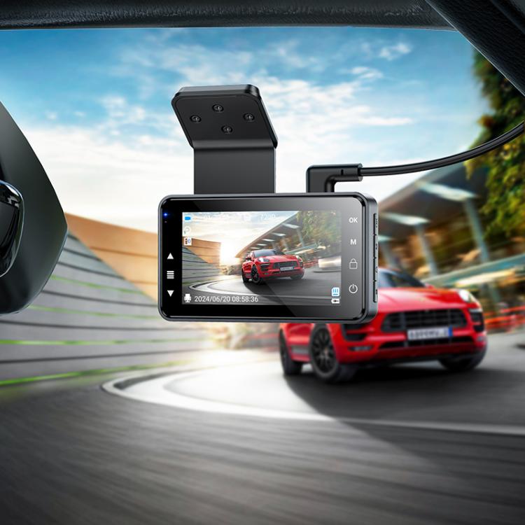 hoco DV9 720P 3 inch IPS HD Screen Display Driving Recorder(Metal Grey) - Car DVRs by hoco | Online Shopping UK | buy2fix