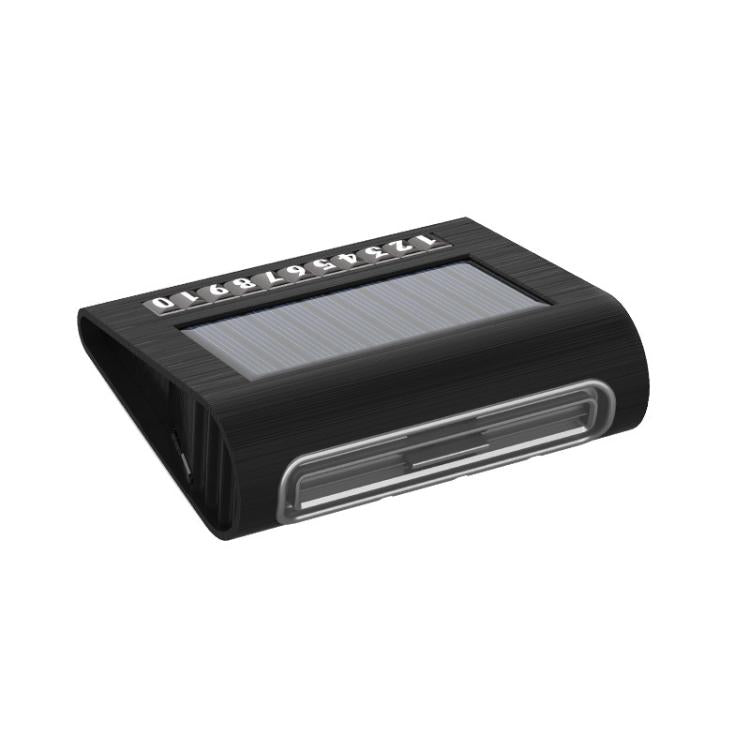 Solar Energy Car Air Purifier with Number Plate(Black) - Air Purifier by buy2fix | Online Shopping UK | buy2fix