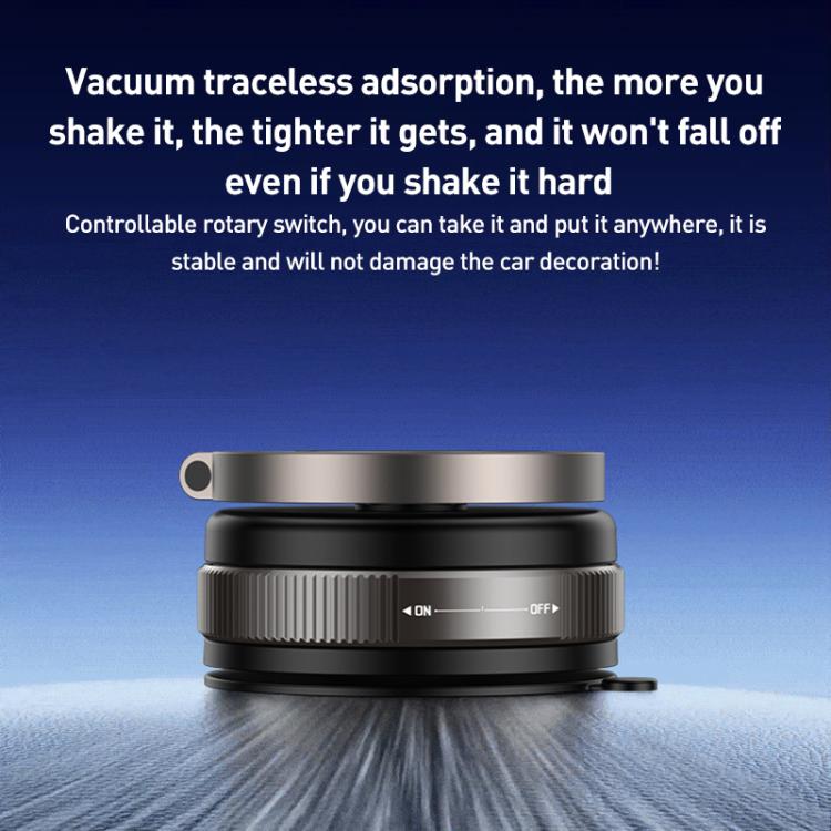 D1X Vacuum Magnetic 360 Degree Rotating Car Holder(Tarnish) - Universal Car Holders by buy2fix | Online Shopping UK | buy2fix