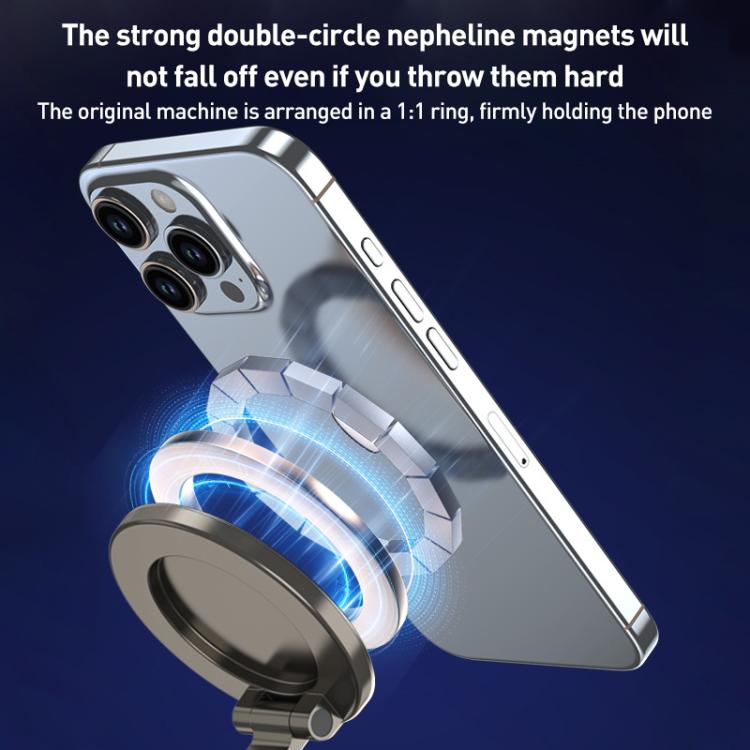 CC-T30-2 Vacuum Adsorption Rotating Magnetic Car Phone Holder(Black) - Universal Car Holders by buy2fix | Online Shopping UK | buy2fix