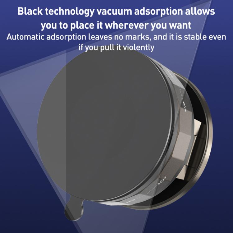 CC-T30-2 Vacuum Adsorption Rotating Magnetic Car Phone Holder(Black) - Universal Car Holders by buy2fix | Online Shopping UK | buy2fix