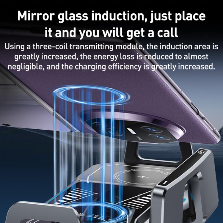 A001 15W Wireless Charging Electric Vacuum Adsorption Car Phone Holder(Black) - Wireless Charger Holders by buy2fix | Online Shopping UK | buy2fix