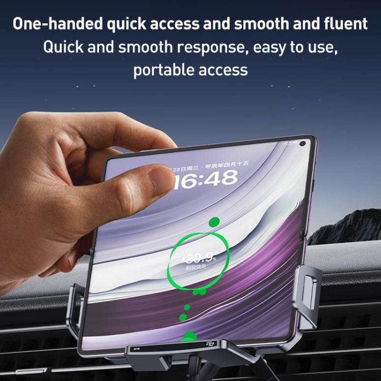 A001 15W Wireless Charging Electric Vacuum Adsorption Car Phone Holder(Black) - Wireless Charger Holders by buy2fix | Online Shopping UK | buy2fix