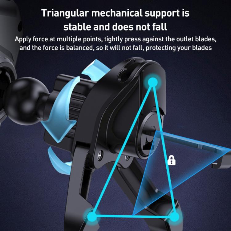 A001 15W Wireless Charging Electric Vacuum Adsorption Car Phone Holder(Black) - Wireless Charger Holders by buy2fix | Online Shopping UK | buy2fix