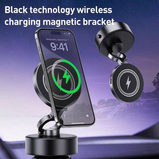 D1 15W Electric Vacuum Adsorption Car Wireless Charging Phone Holder(Black) - Wireless Charger Holders by buy2fix | Online Shopping UK | buy2fix