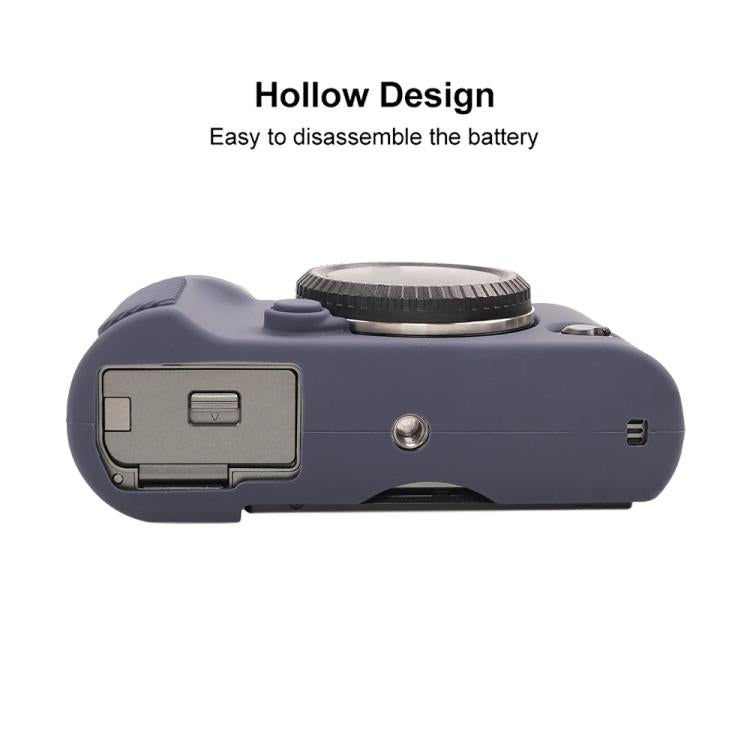 For FUJIFILM X-T50 Glossy Soft Silicone Protective Case(Blue) - Protective Case by buy2fix | Online Shopping UK | buy2fix