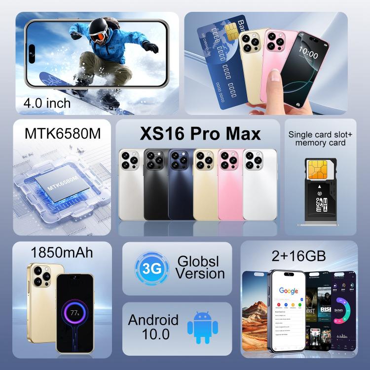 XS16 Pro Max / THM9, 2GB+16GB, 4.0 inch Android 10 MTK6580M Quad Core, Network: 3G, Dual SIM(White) - by buy2fix | Online Shopping UK | buy2fix