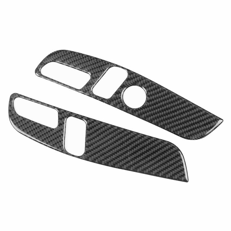 For Tesla Model 3 2023- 2pcs/Set Carbon Fiber Car Seat Adjustment Panel Decorative Sticker, Left Drive(Red) - Car Interior Mouldings by buy2fix | Online Shopping UK | buy2fix