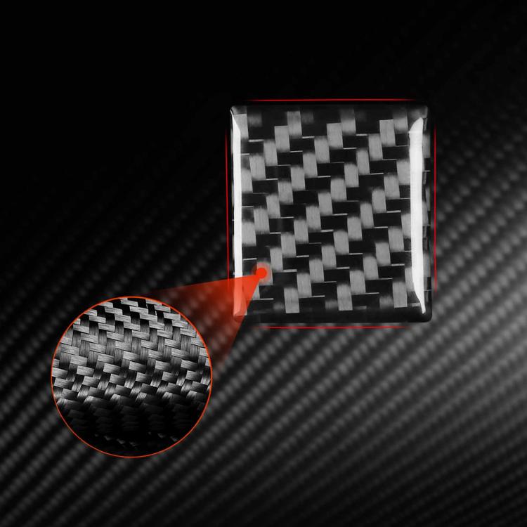 For Tesla Model 3 2019-2022 / Model Y 2019-2024 Carbon Fiber Car Emergency Light Button Decorative Sticker, Left and Right Drive(Red) - Car Interior Mouldings by buy2fix | Online Shopping UK | buy2fix