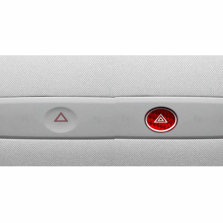 For Tesla Model 3 2023- Carbon Fiber Car Emergency Light Button with Label Decorative Sticker, Left and Right Drive(Red) - Car Interior Mouldings by buy2fix | Online Shopping UK | buy2fix